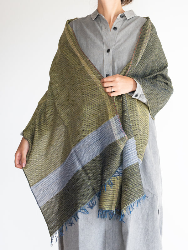SMALL / DOUBLE FACED MERINO WOOL SCARF