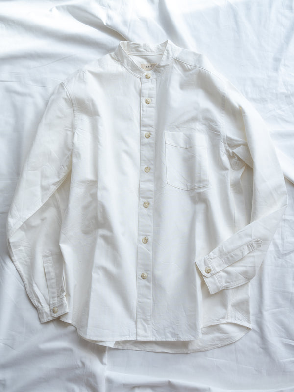 UNISEX STAND COLLAR SHIRT - LINEN