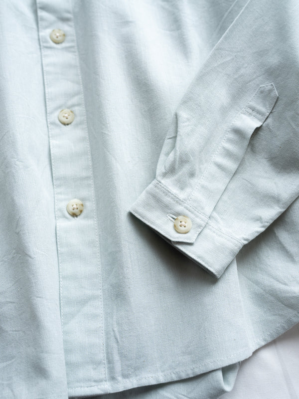 UNISEX STAND COLLAR SHIRT - LINEN
