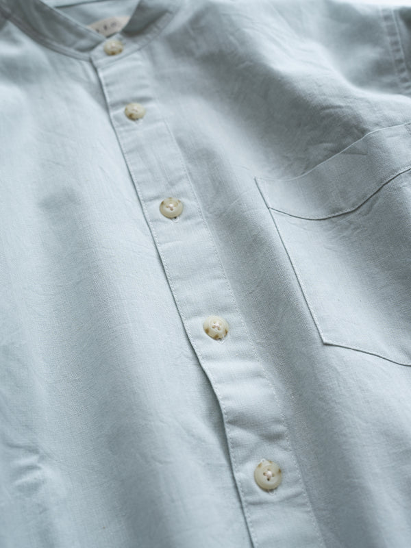UNISEX STAND COLLAR SHIRT - LINEN