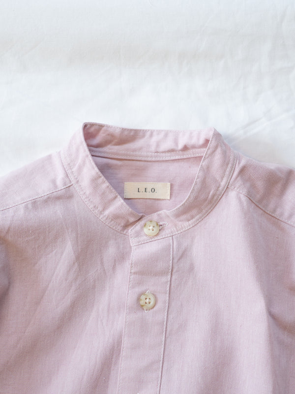 UNISEX STAND COLLAR SHIRT - LINEN