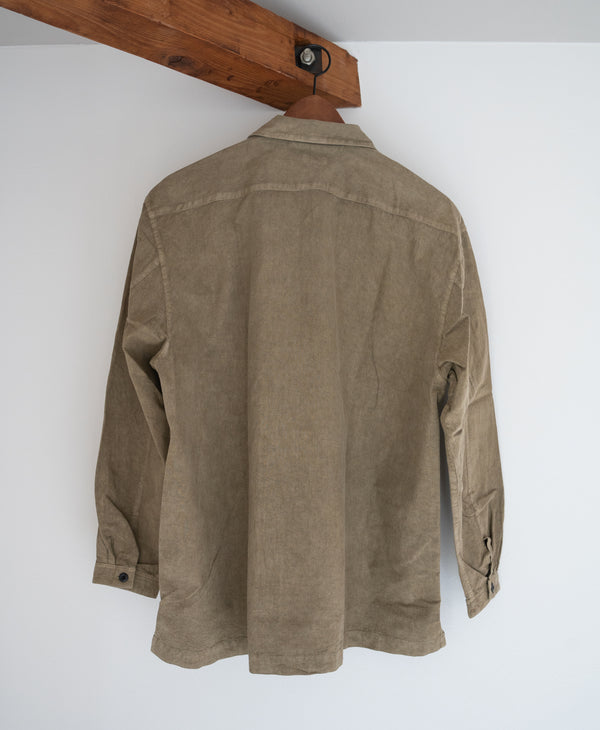UNISEX OPEN COLLAR SHIRT - BENGARA-DYED