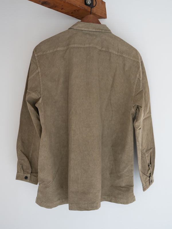 UNISEX OPEN COLLAR SHIRT - BENGARA-DYED