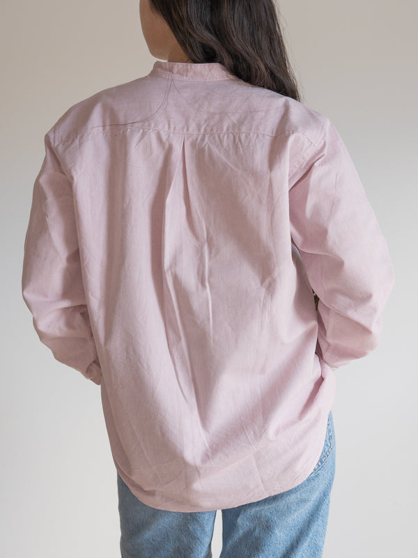 UNISEX STAND COLLAR SHIRT - LINEN