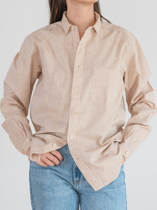 UNISEX BROWN ORGANIC COTTON SHIRT