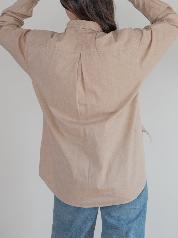 UNISEX BROWN ORGANIC COTTON SHIRT