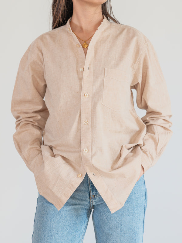UNISEX BROWN ORGANIC COTTON SHIRT