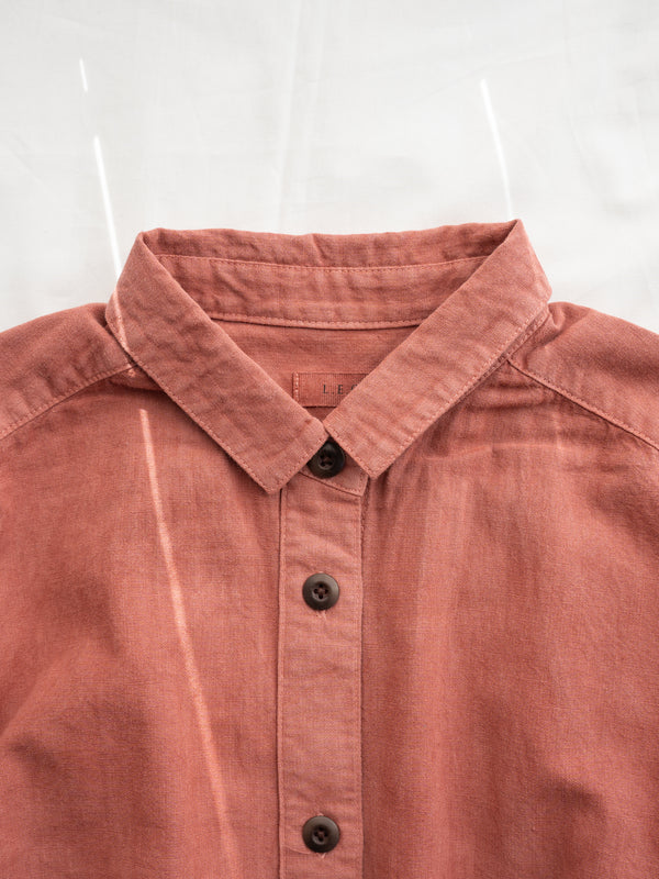 WOMEN'S / BENGALA DYE RED DRESS SHIRT