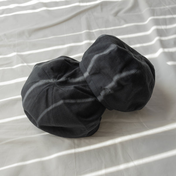 BERET - HERRINGBONE BLACK