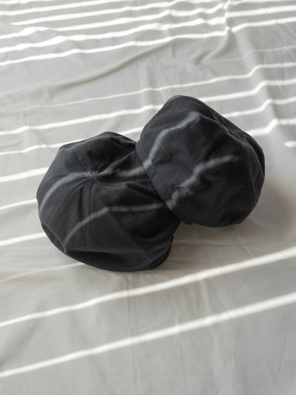 BERET - HERRINGBONE BLACK