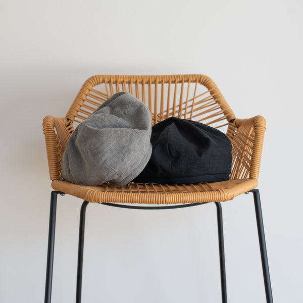 BERET - HERRINGBONE BLACK