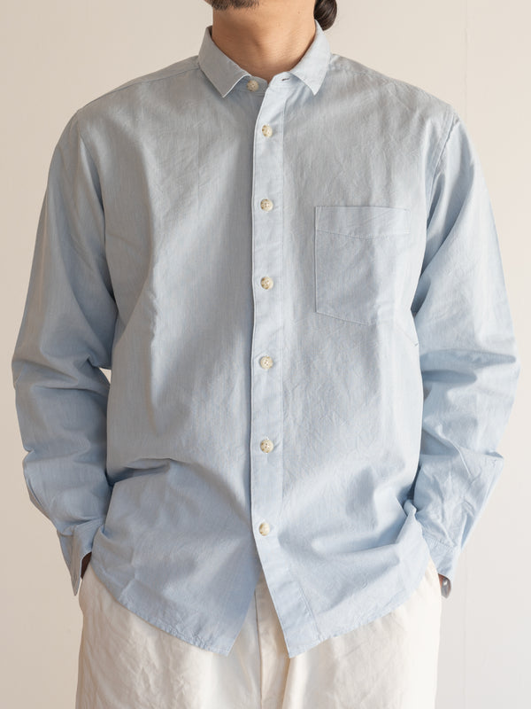 UNISEX STAND COLLAR SHIRT - LINEN