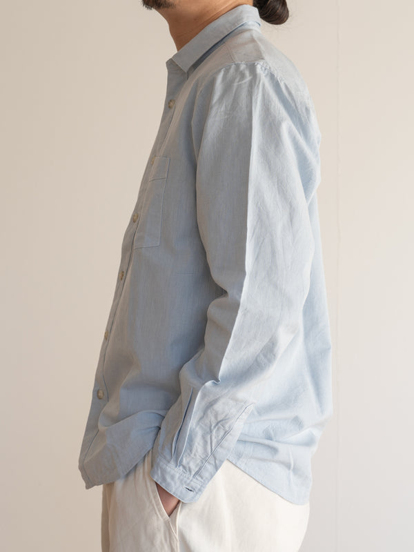 UNISEX STAND COLLAR SHIRT - LINEN