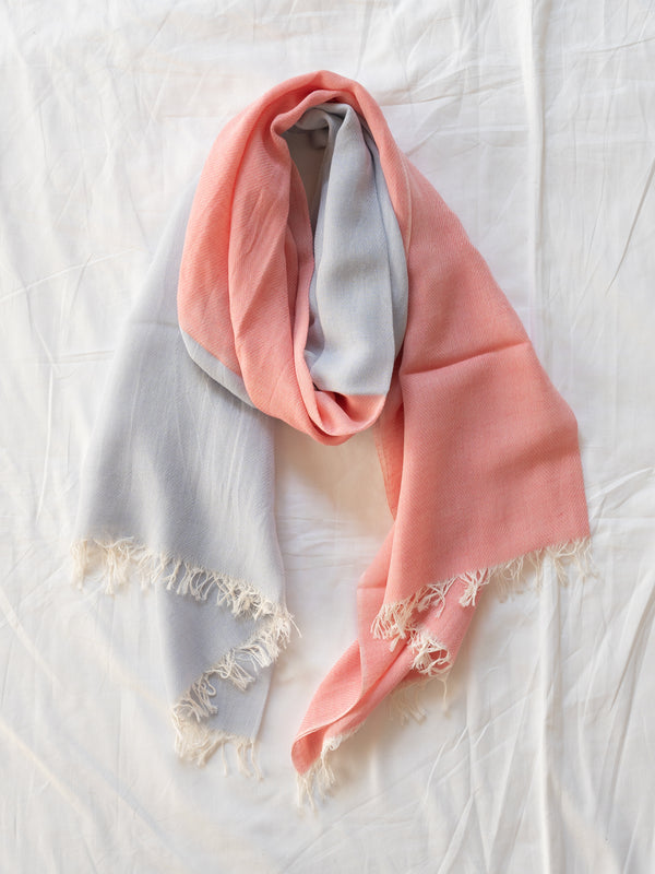 STANDARD / TWO-TONE LINEN SHAWL