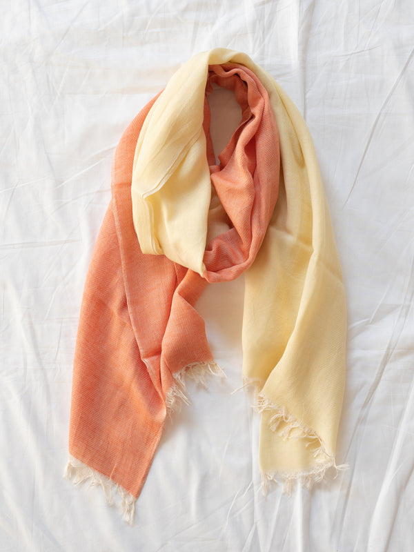 STANDARD / TWO-TONE LINEN SHAWL