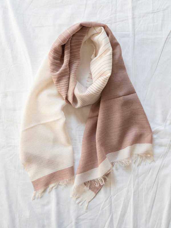 SMALL / ORGANIC COTTON STOLE - BENGARA-DYED