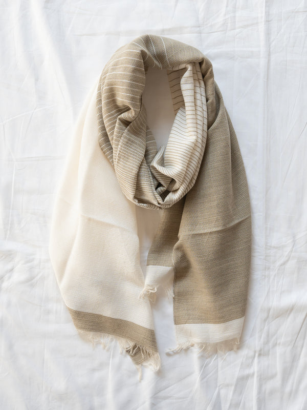 SMALL / ORGANIC COTTON STOLE - BENGARA-DYED