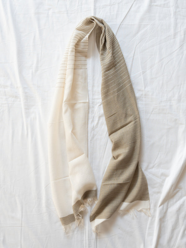 SMALL / ORGANIC COTTON STOLE - BENGARA-DYED