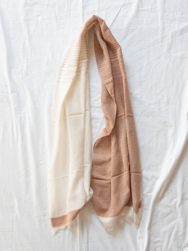 SMALL / ORGANIC COTTON STOLE - BENGARA-DYED