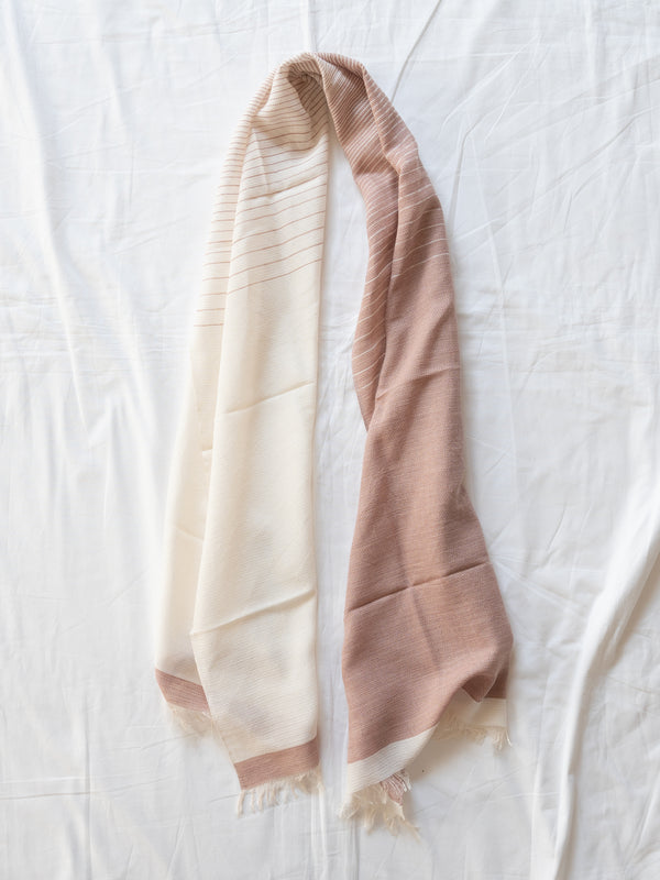 SMALL / ORGANIC COTTON STOLE - BENGARA-DYED