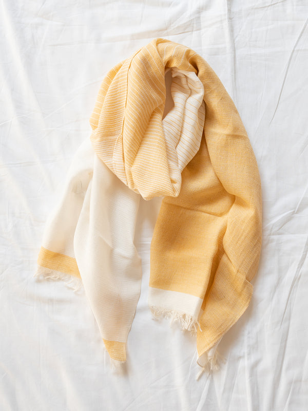 SMALL / ORGANIC COTTON STOLE - BENGARA-DYED