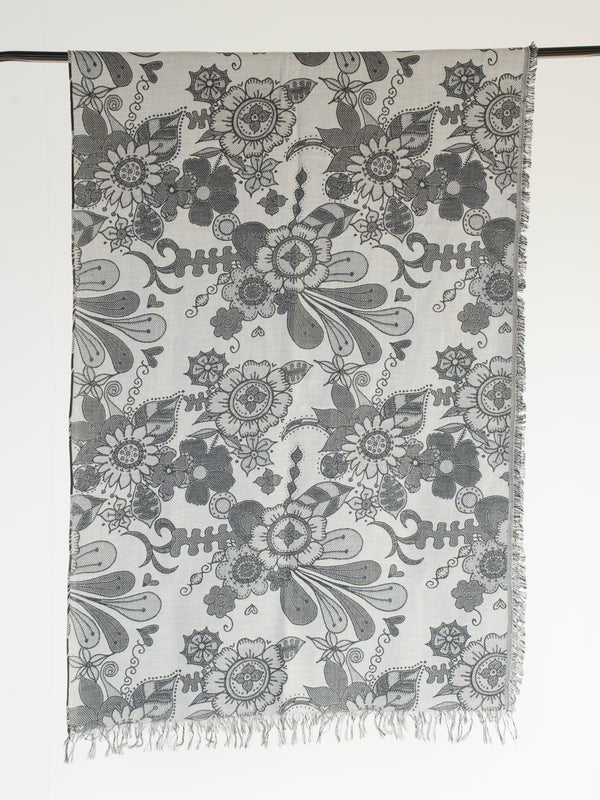 STANDARD / FLOWER COTTON SCARF