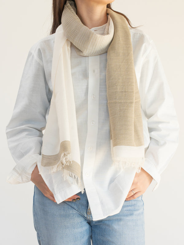 SMALL / ORGANIC COTTON STOLE - BENGARA-DYED