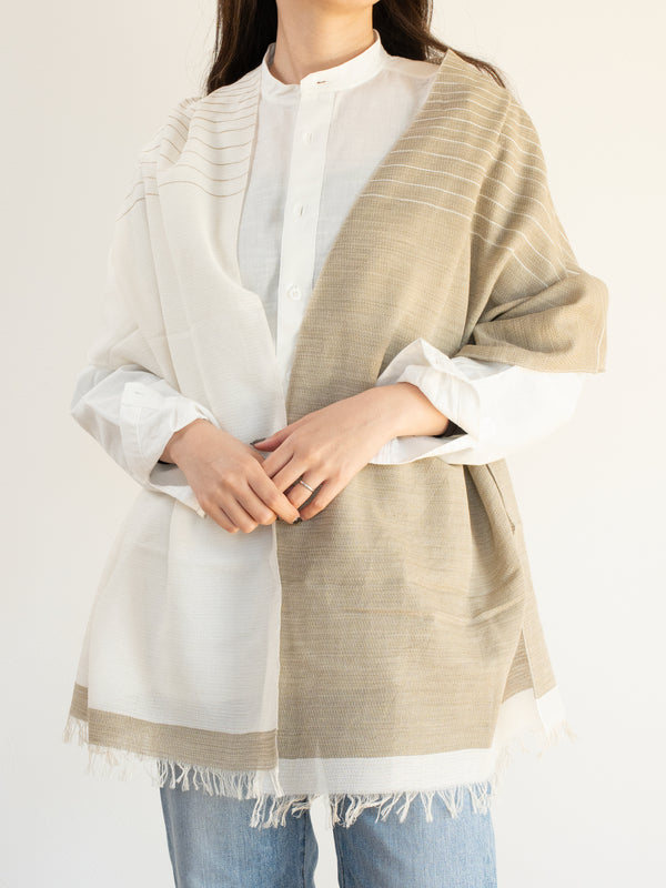 SMALL / ORGANIC COTTON STOLE - BENGARA-DYED