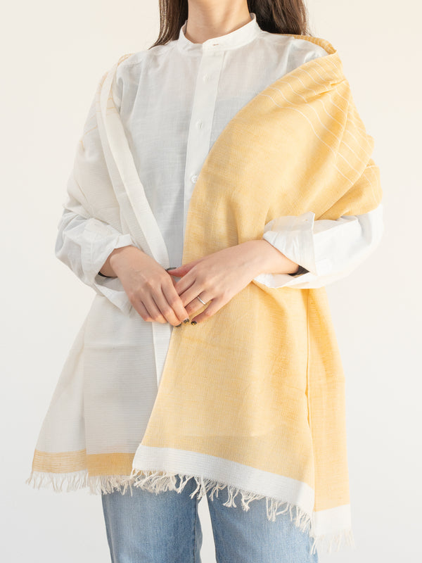 SMALL / ORGANIC COTTON STOLE - BENGARA-DYED
