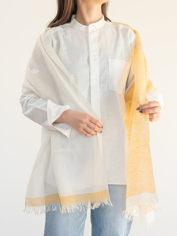 SMALL / ORGANIC COTTON STOLE - BENGARA-DYED