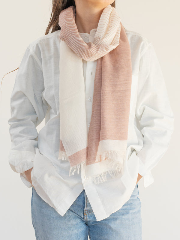 SMALL / ORGANIC COTTON STOLE - BENGARA-DYED