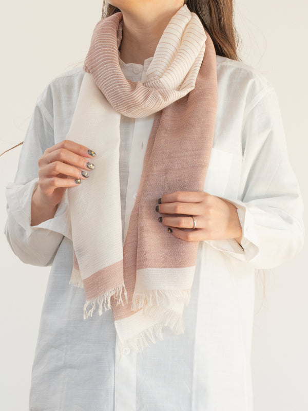 SMALL / ORGANIC COTTON STOLE - BENGARA-DYED