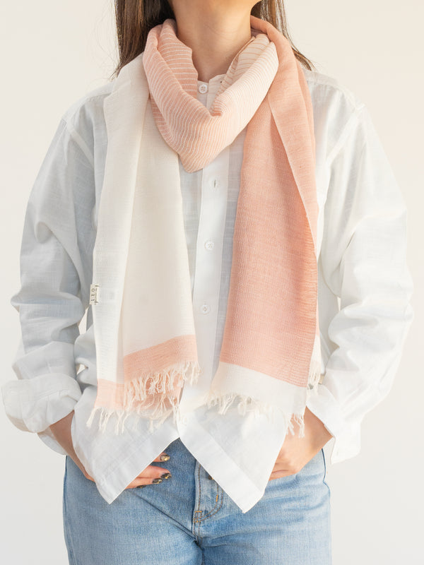 SMALL / ORGANIC COTTON STOLE - BENGARA-DYED