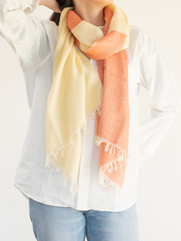 STANDARD / TWO-TONE LINEN SHAWL