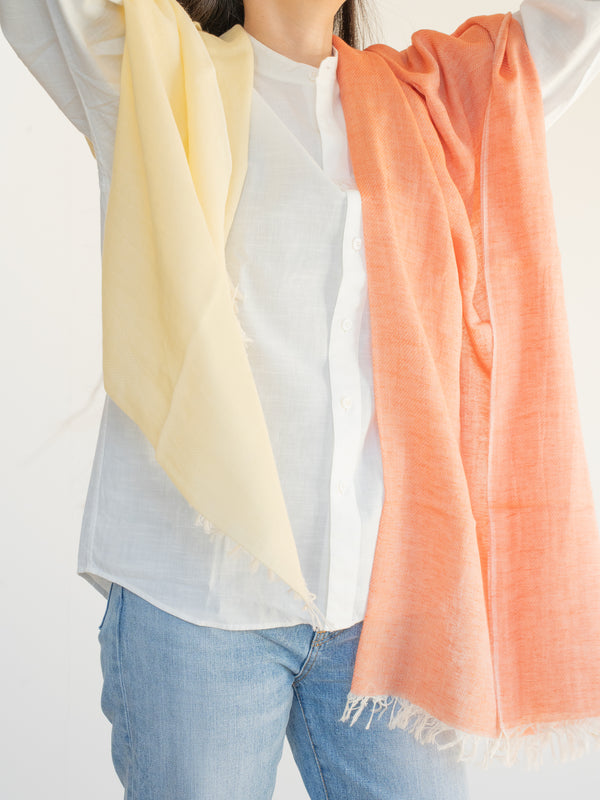 STANDARD / TWO-TONE LINEN SHAWL