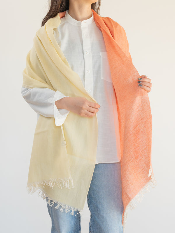 STANDARD / TWO-TONE LINEN SHAWL