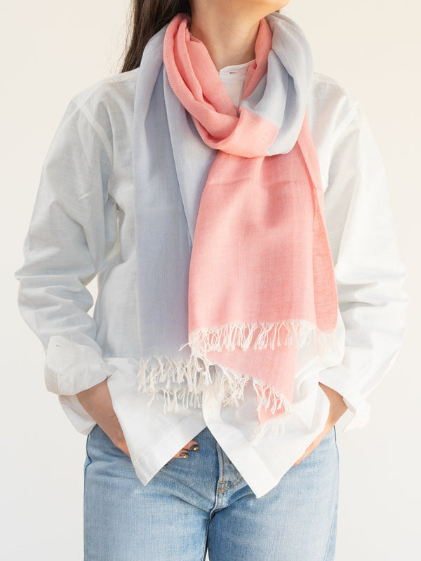 STANDARD / TWO-TONE LINEN SHAWL