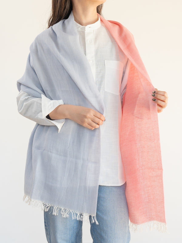 STANDARD / TWO-TONE LINEN SHAWL