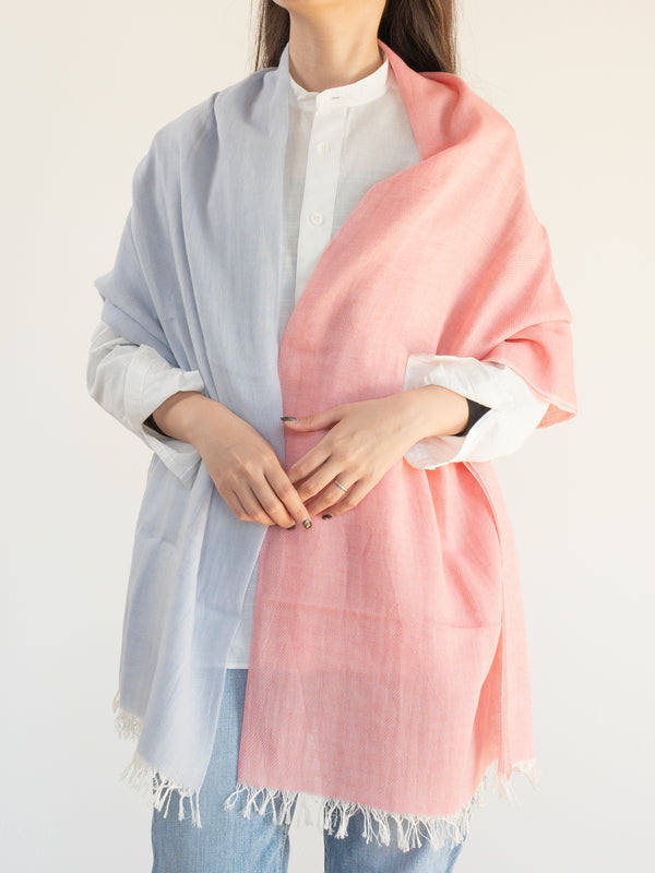 STANDARD / TWO-TONE LINEN SHAWL