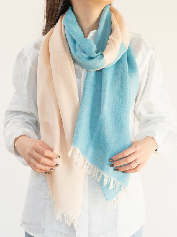 STANDARD / TWO-TONE LINEN SHAWL