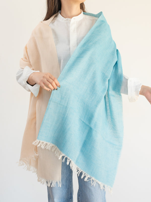 STANDARD / TWO-TONE LINEN SHAWL