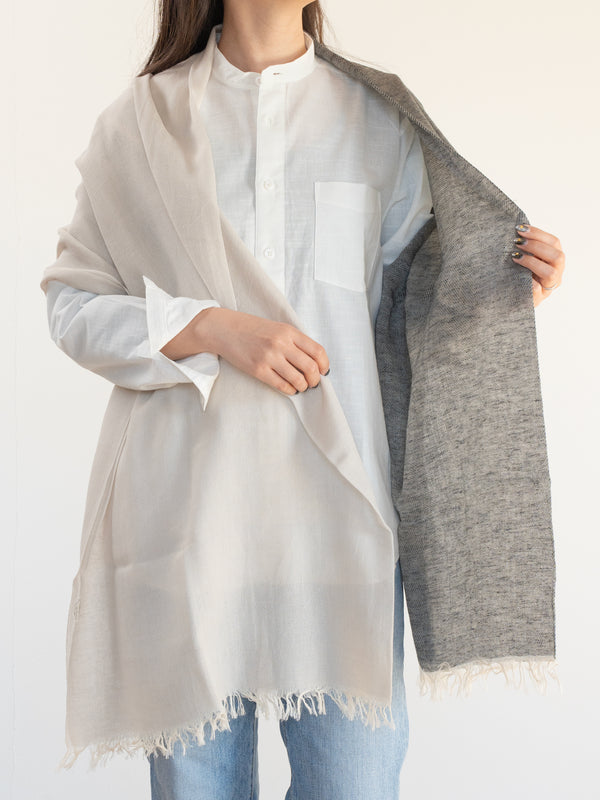 STANDARD / TWO-TONE LINEN SHAWL