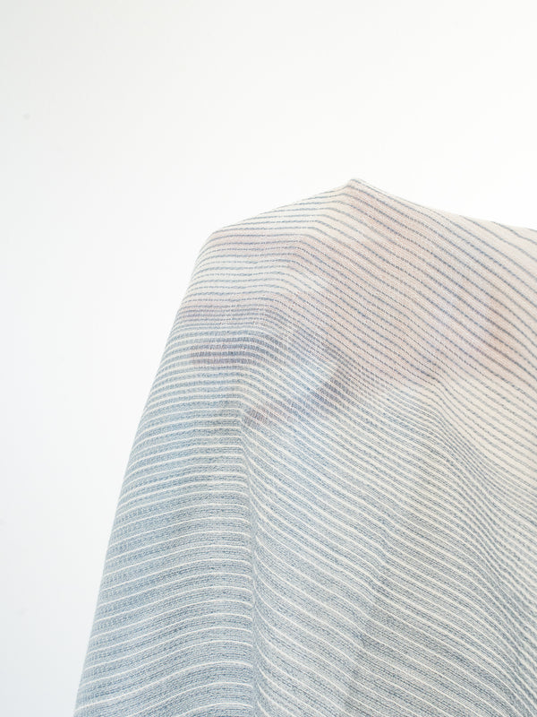 SMALL / ORGANIC COTTON STOLE - SOOT-DYED