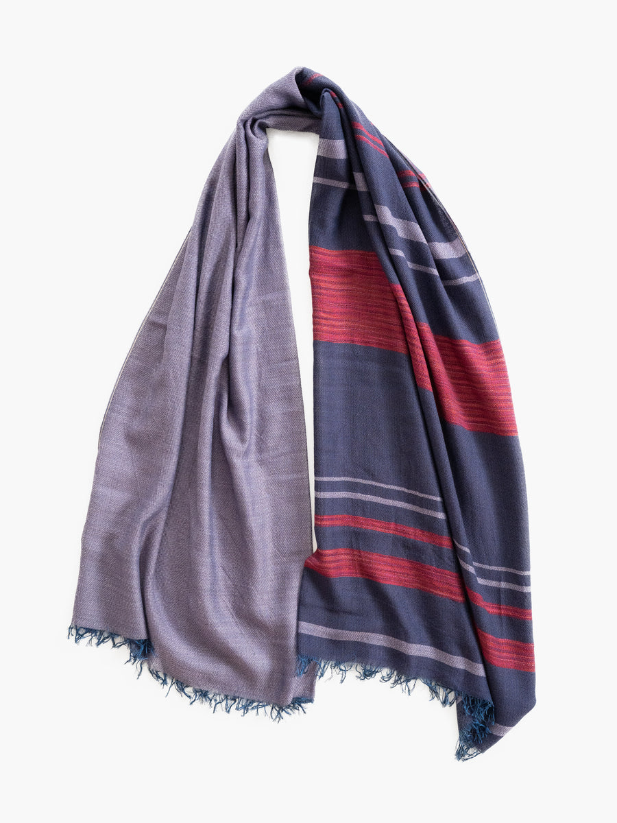 Cotton & Merino Wool Stole | Handwoven on Vintage Shuttle Loom