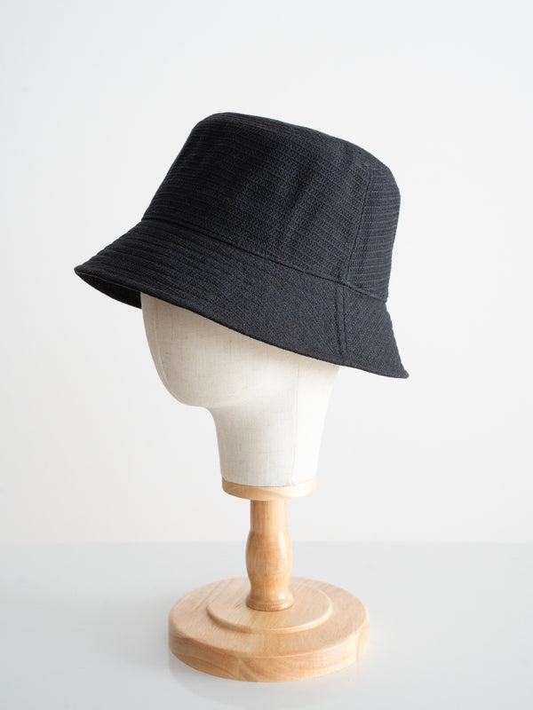 BUCKET HAT - BLACK(WAFFLE)