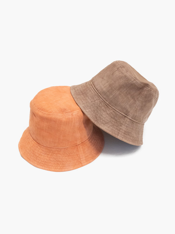 BUCKET HAT - BENGARA-DYED(ORANGE)