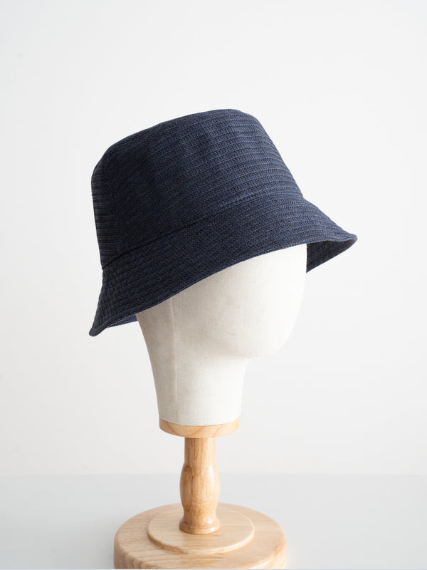 BUCKET HAT- NAVY(WAFFLE)