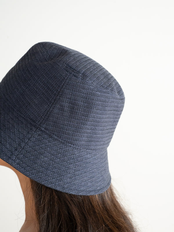 BUCKET HAT- NAVY(WAFFLE)