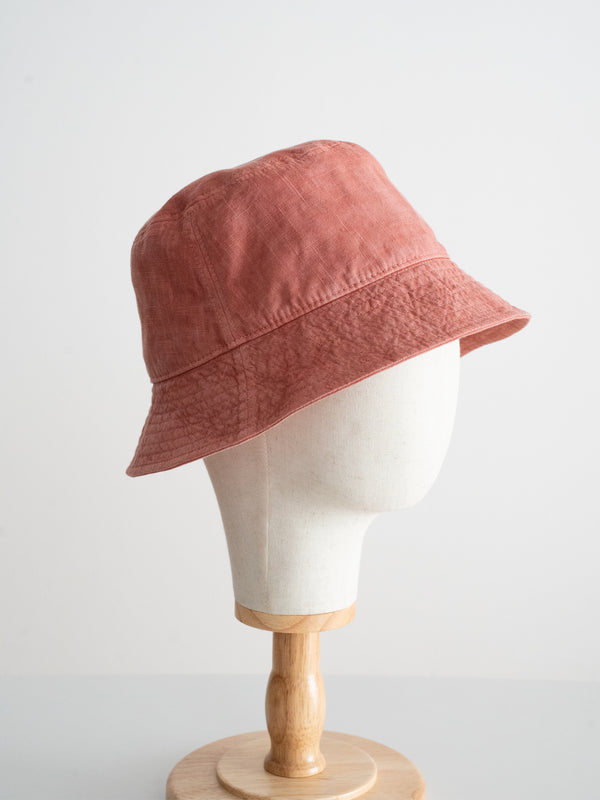 BUCKET HAT - BENGARA-DYED (RED)