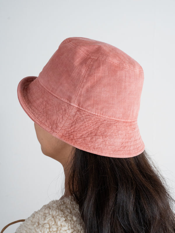 BUCKET HAT - BENGARA-DYED (RED)
